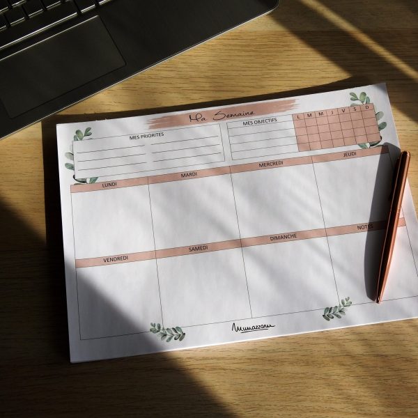 bloc-notes semainier