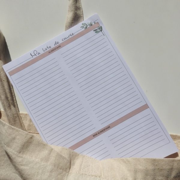 Bloc-notes Liste de course