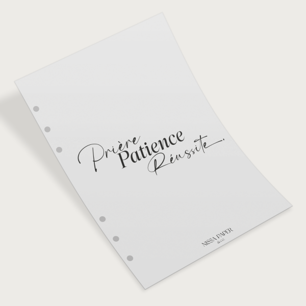 Dashboard "Prière Patience Réussite"