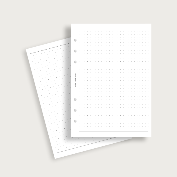 Insert bullet journal pour agenda à anneaux A4