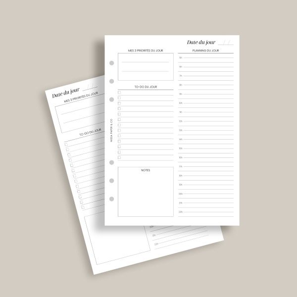 Journalier avec planning horaire