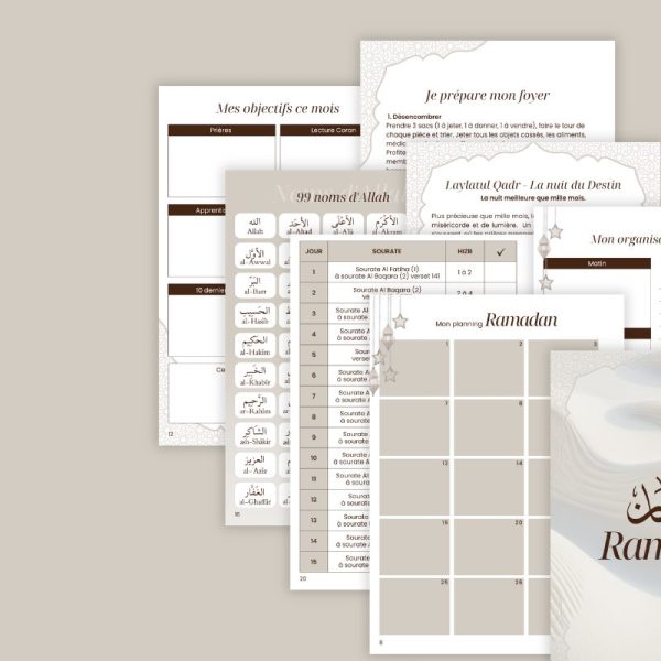 ramadan planner telechargeable imprimable