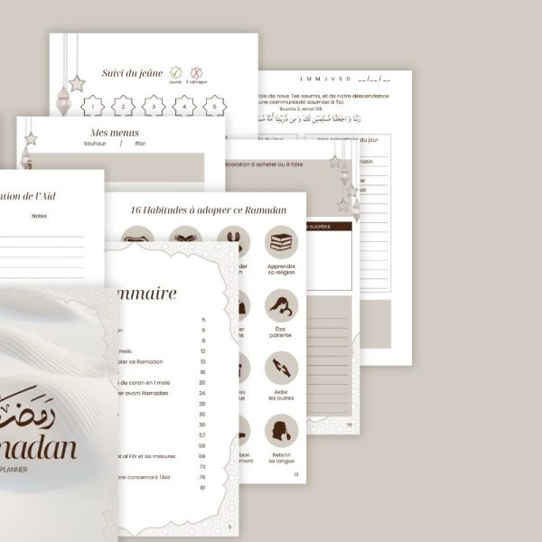 ramadan planner telechargeable imprimable